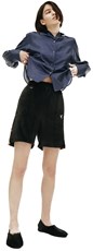 Doublet Black Velour Embroidered Shorts 190761